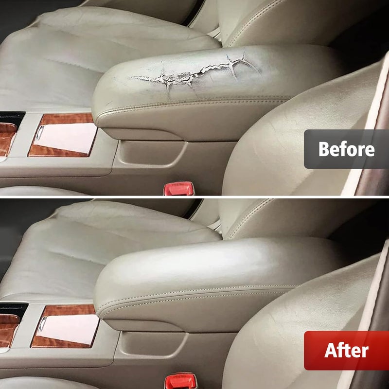 KBH Center Console Cover Replacement for Toyota Camry 2007 2008 2009 2010 2011, Vinyl Leather Armrest Upholstery, Anti-Scratch, Bisque Tan (Leather Part Only) - Image 4